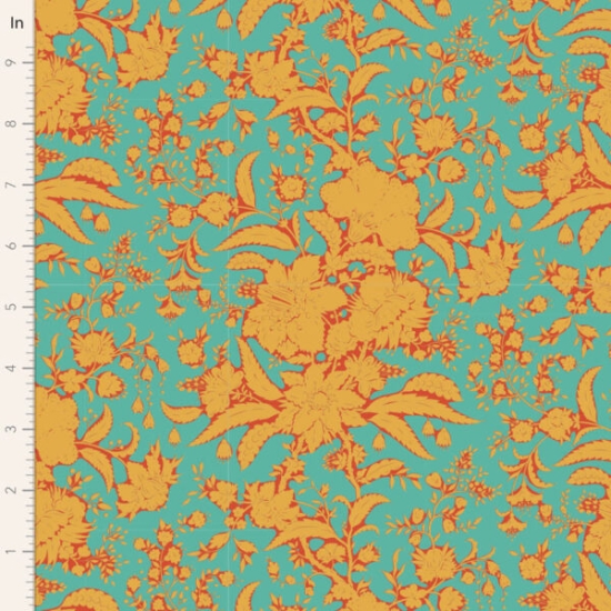 Tilda Patchwork Stoff Baumwolle - Abloom Turquoise